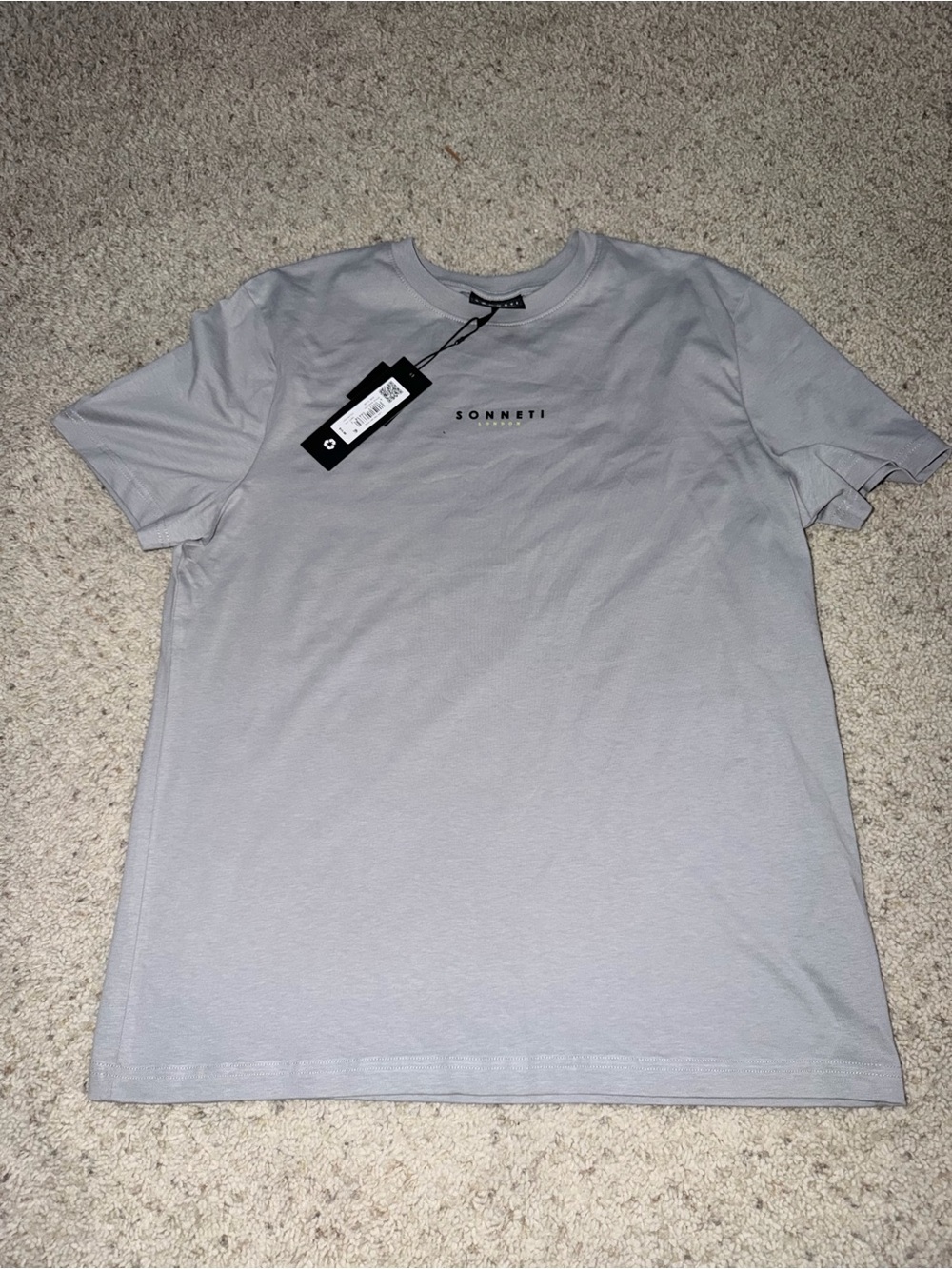Men's Light Gray Logo Crew Tee